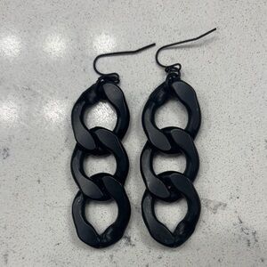 Black Chain Link Earrings